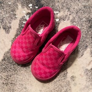 Toddler Hot Pink Checkered Vans